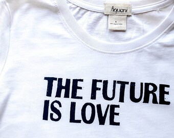 Organic Cotton Graphic T-Shirt, The Future is Love, Statement Loungewear