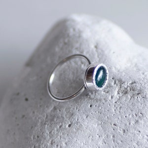 Green Emerald Ring, Green Stone Ring, Paris Ring, Silver Ring, Sterling Silver Jewelry, Handmade Jewlery, Sterling Silver .925