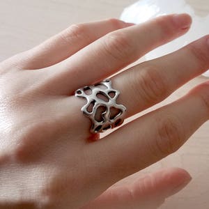 Lava Ring, Lava Ring, Silber Ring, Sterling Silber Schmuck, handgemachte Ring, Sterling Silber .925