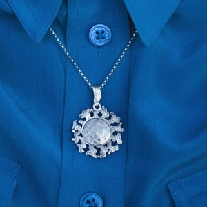 Sunshine Necklace, Sun Necklace, Silver Jewelry, Sterling Silver Jewelry, Nature Necklace, Sterling Silver .925