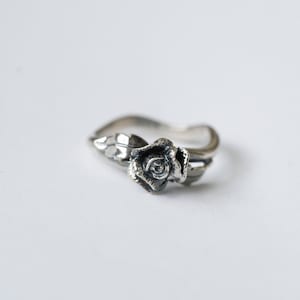 Rose Ring, Silver Ring, Rose Flower Ring, Sterling Silver Jewelry, Handmade Jewlery, Sterling Silver .925 image 1