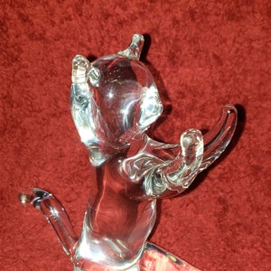 Vintage Marcolin Schweden Crystal Upright Katze Figur Paperweight signiert
