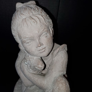VTG 1975 Austin Production Klara Sever “Little Girl holding Little Lamb” Sculpture