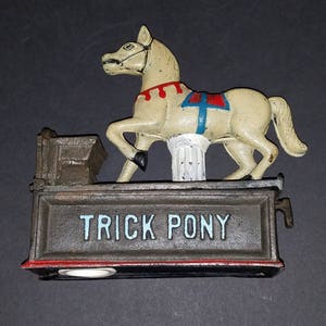 Vintage Cast Iron “Trick Pony” Mechanical Bank