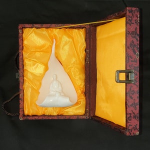 Chinese Dehua Bodhi White Buddha Figurine in original box