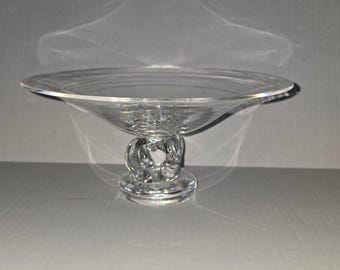 Steuben Glass Basket Shaped Bowl #8079 Donald Pollard Circa 1957