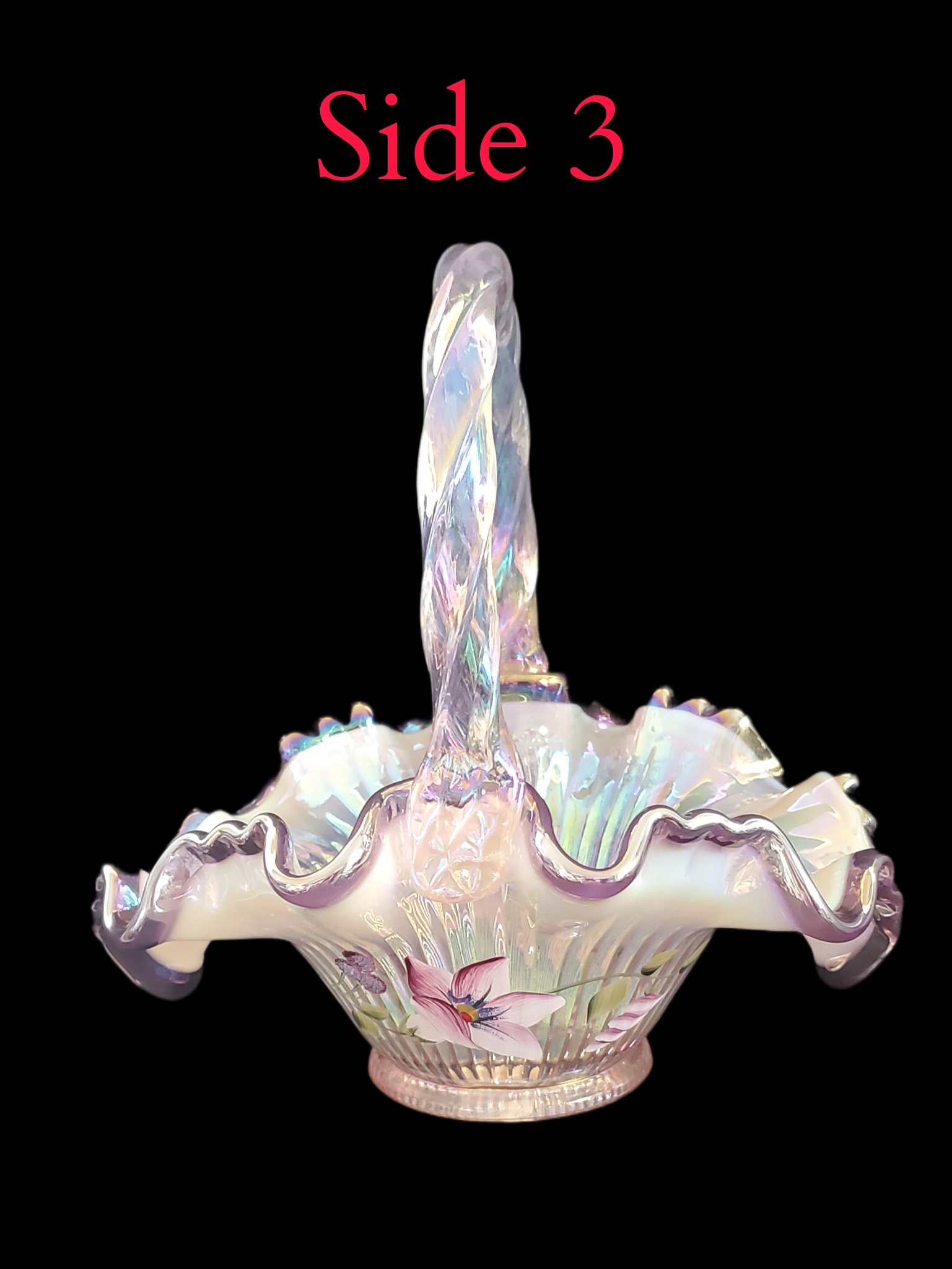 Fenton glass basket - Etsy 日本