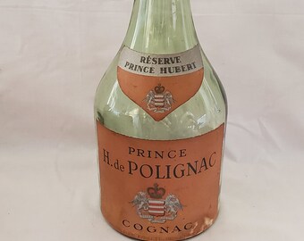 Vintage Prince H de Polignac Cognac Large Bottle - Empty