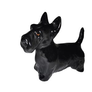Vintage Beswick England Miniature Black Scottish Terrier Ceramic Dog Figurine