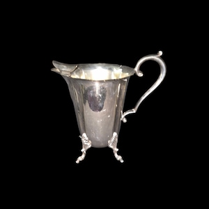 Antique Victorian Silver-plate Footed Water Beverage Pitcher w/Ice Lip