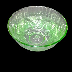 Vintage Sandwich TIARA Exclusive Chantilly Green Punch Bowl
