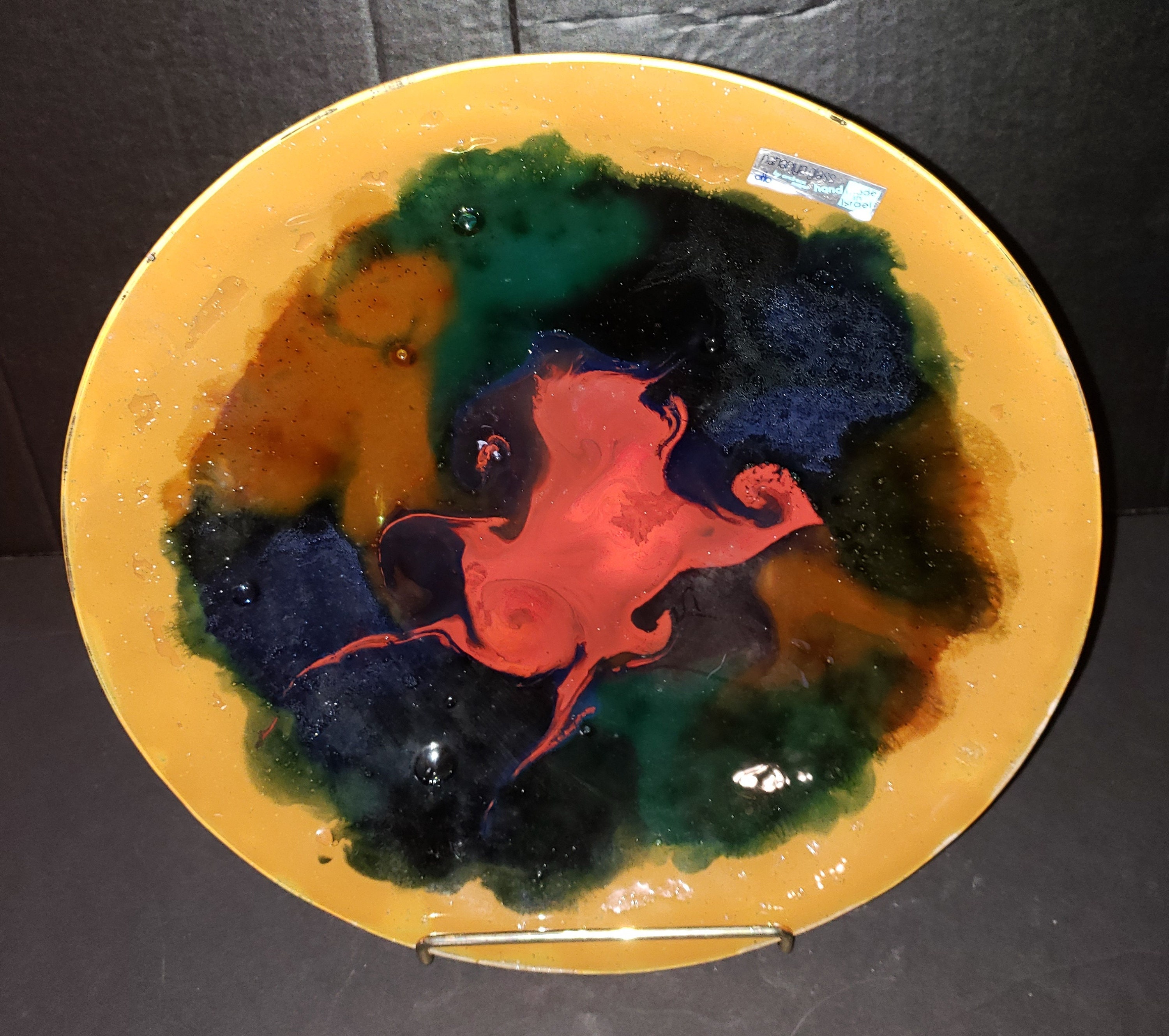 Vintage Naharlya Handmade Glass Plate by Andreas Meyer Israel Etsy