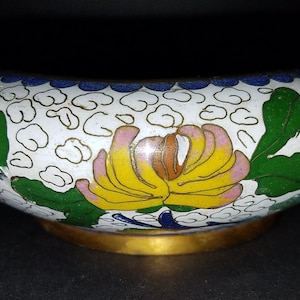 Antique Chinese Cloisonne Enamel on Brass Ashtray