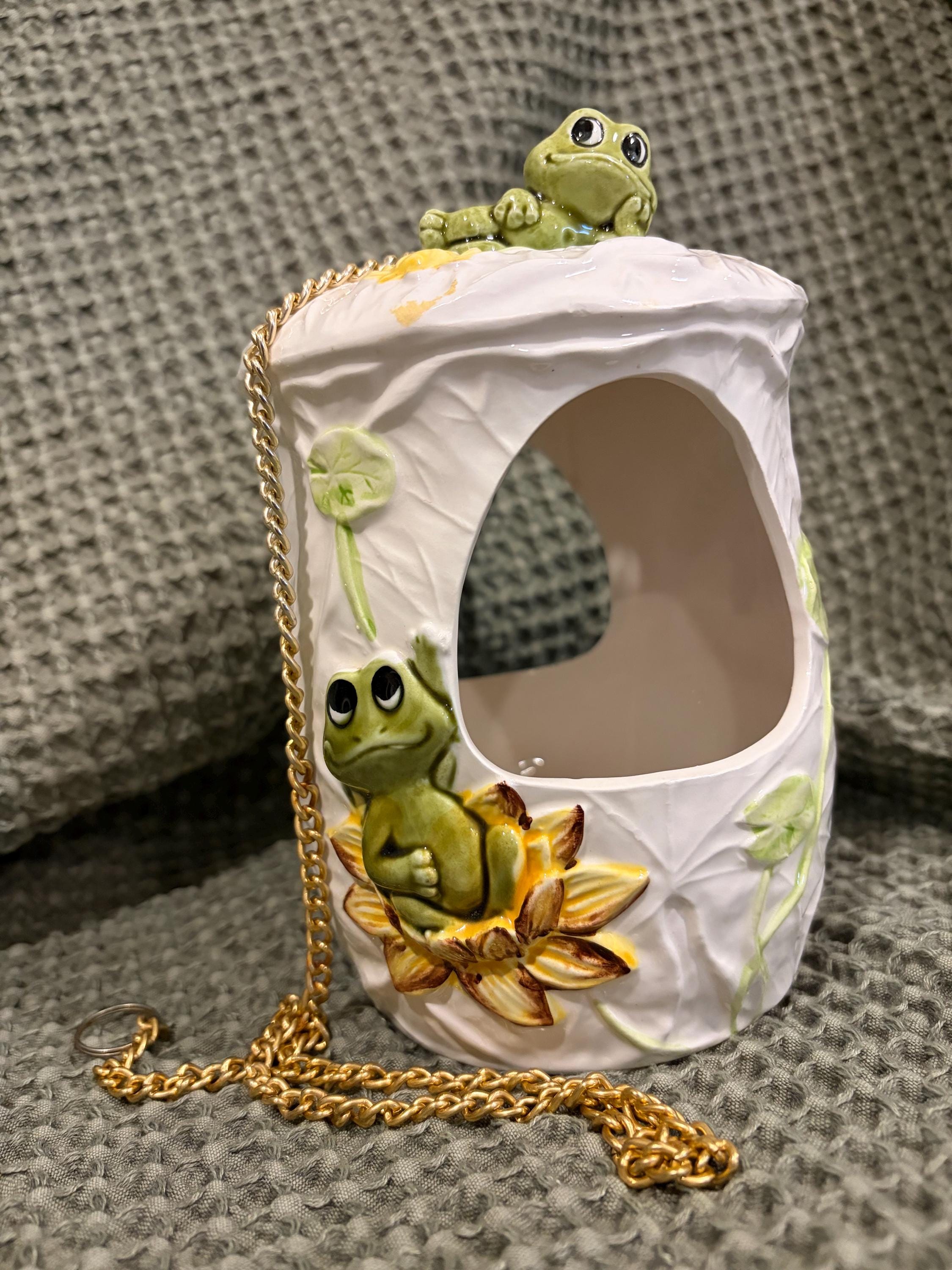 Sears Neil the Frog Hanging Planter Bird Feeder 1976 - Etsy