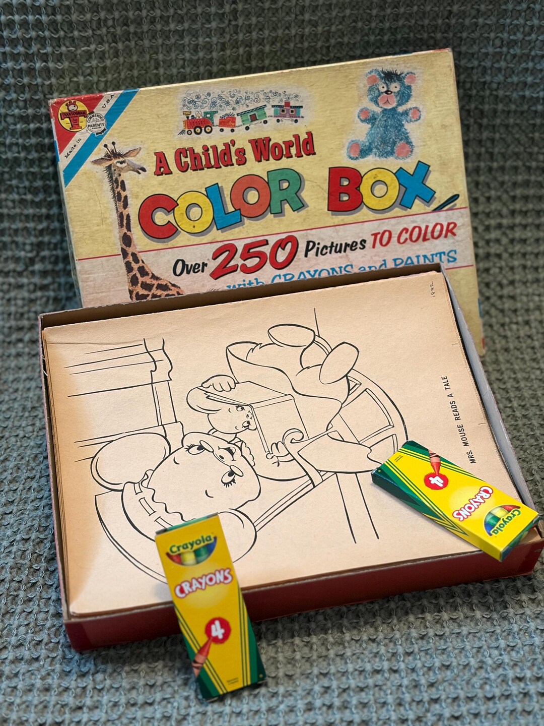 A Child's World Color Box 1955 Transogram 200+ Unused Coloring Pages - Etsy