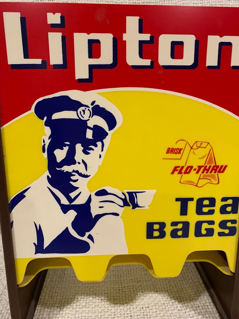 Vintage Lipton Tea Bag Holder Dispenser Countertop Restaurant Motel Etsy