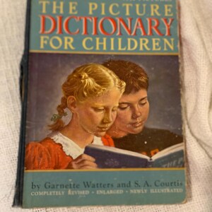 1948 Bilder-Wörterbuch für Kinder Hardcover-Buch