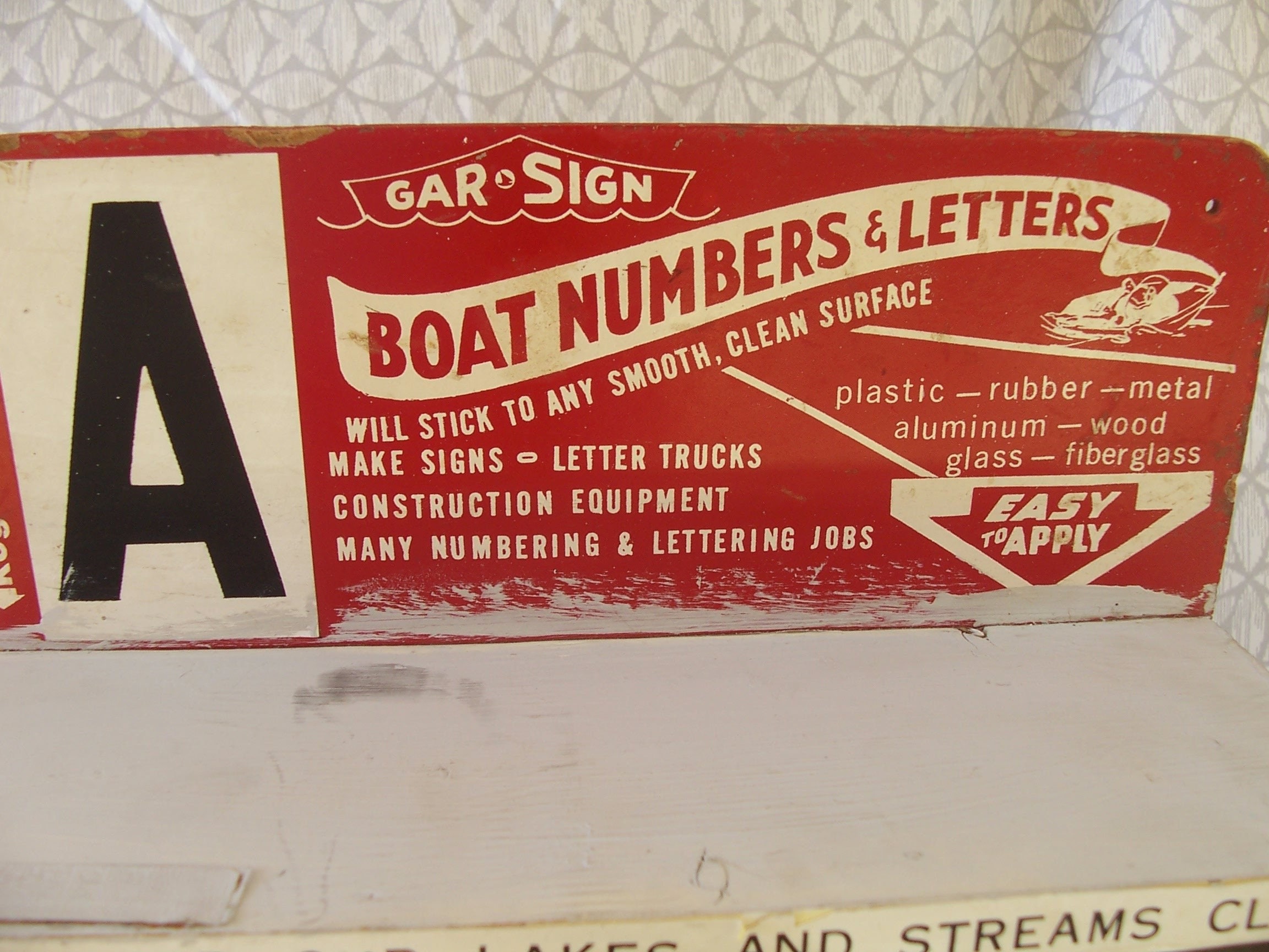 SALE Vintage Boat Numbers and Letters Wooden Store Counter Etsy