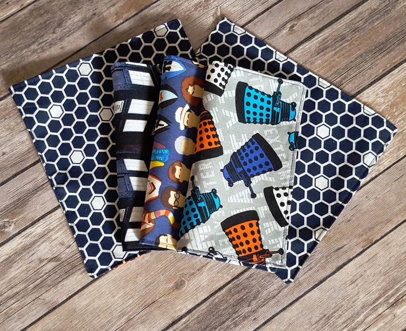 Lunch Box Napkins Set of 5 Made with Dr. Who fabric Variety Etsy