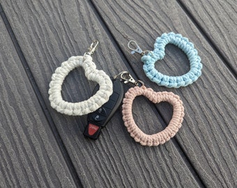 Stylish Macrame Heart Keychain - A Symbol of Love and Style