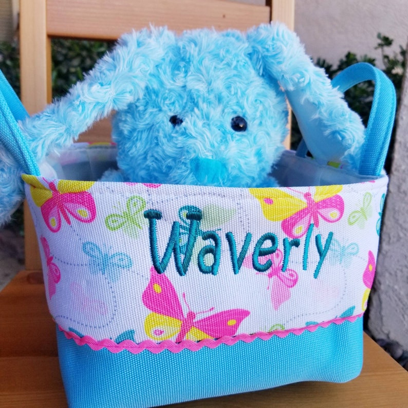 Personalized Easter Basket with soft canvas prints, Easter Basket with child's name, Easter Basket, baby first Easter or a baby shower gift image 8