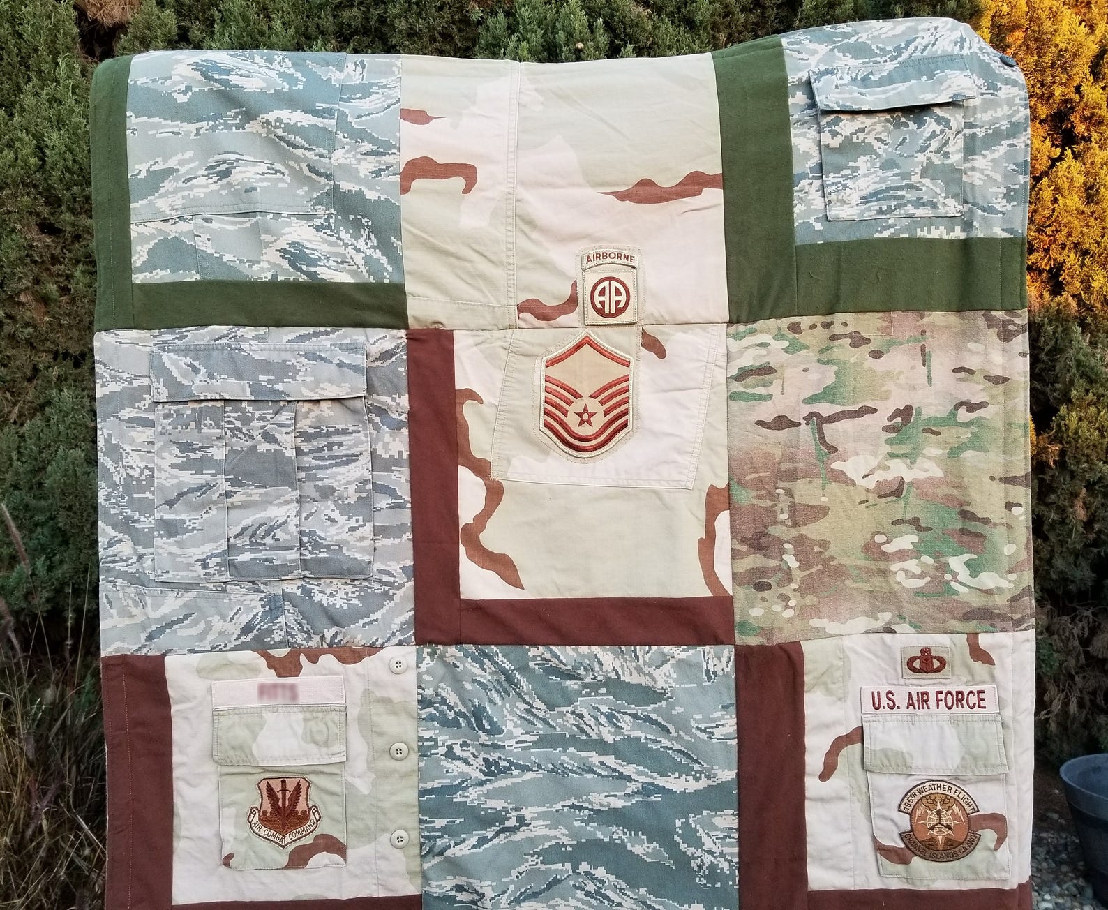 Custom Memory Quilt With Military Uniform Lasting Memory Etsy