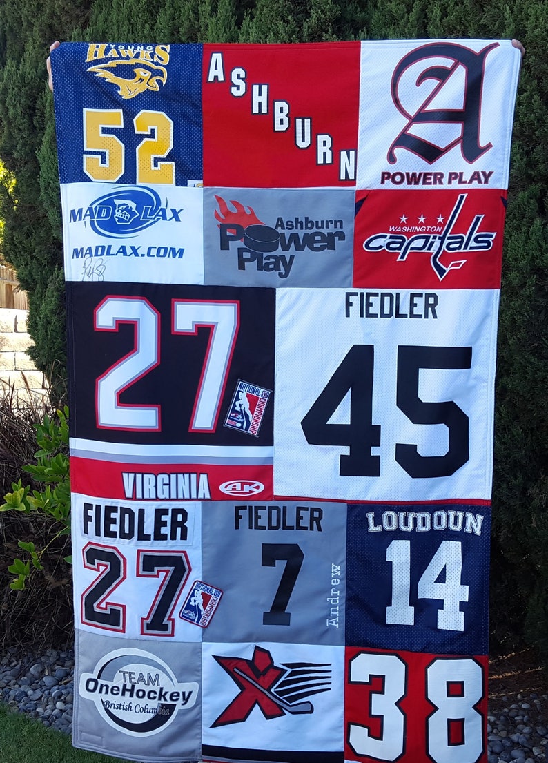 Custom Memory Quilt With Sports Jerseys Memory Quilt With Etsy