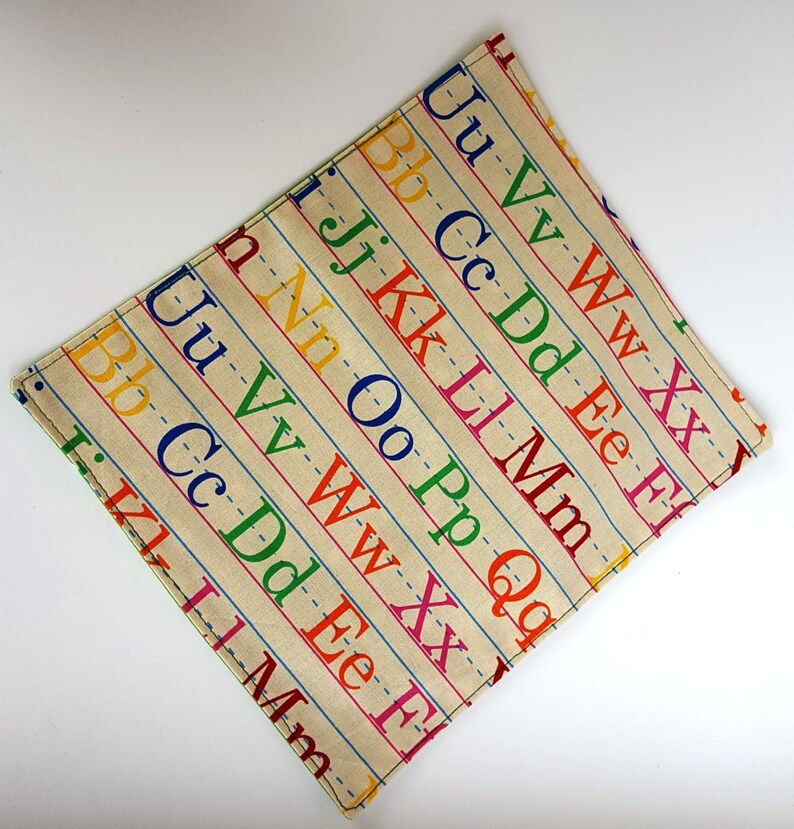 Lunch Box Napkins Set of 5 Colorful ABCs Back to School Etsy