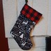Christmas Stocking, Christmas Buffalo Plaid, Christmas Sayings, Woodland Stocking,  Lined stocking, Buffalo cuff by Sew4MyLoves 