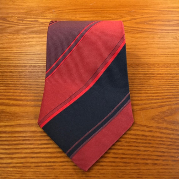 Vintage Gianni Versace Silk Tie | Red & Black Diag