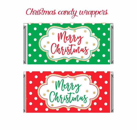Christmas Candy Wrappers Printable Candy Bar Wrappers Etsy