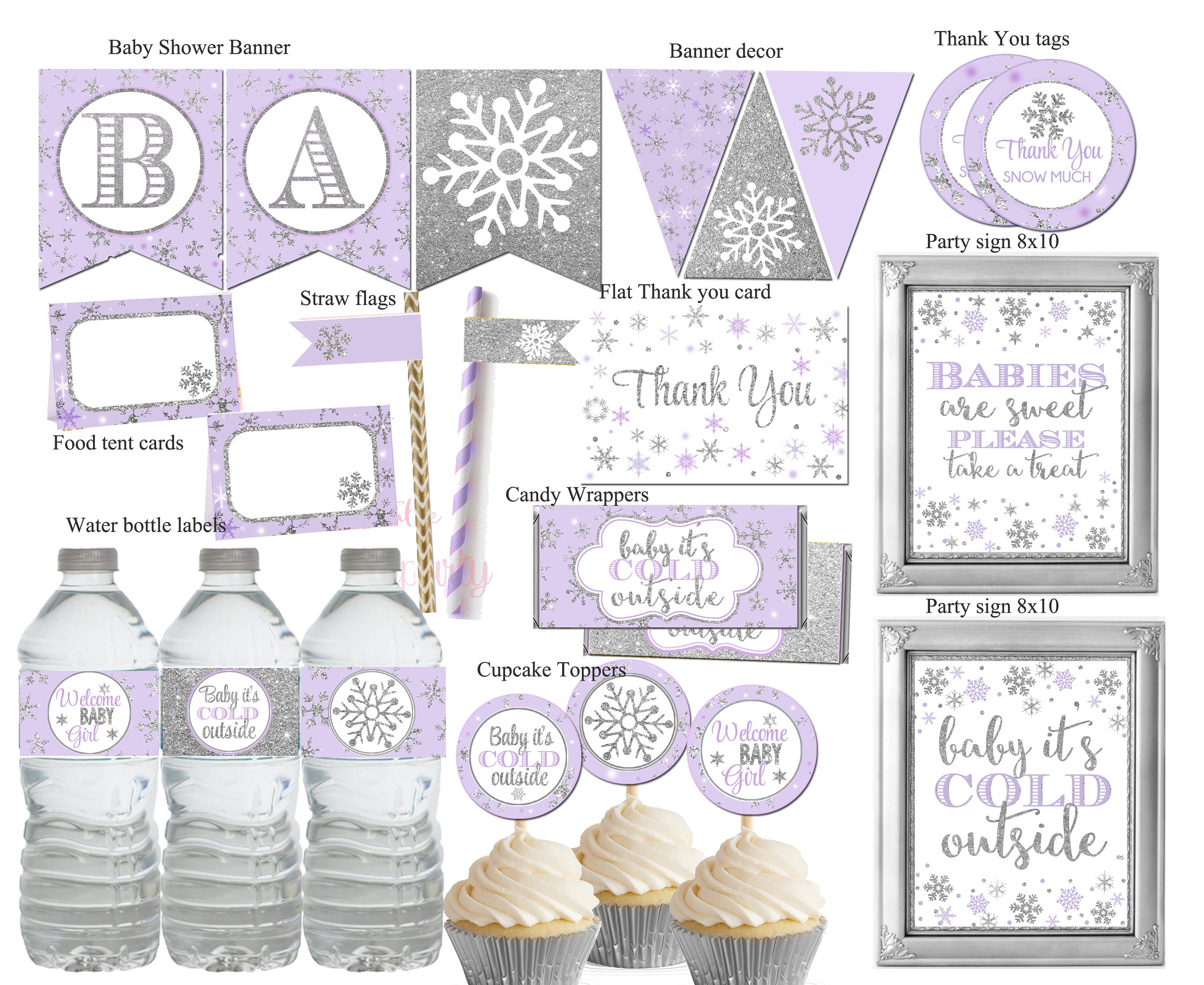 Purple winter hotsell wonderland baby shower