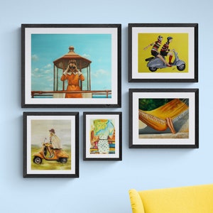 Instant retro gallery wall art, high quality archival  fine art prints , vintage gallery wall art set of 5