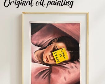 Original oil painting - Lunch at Luke’s - Rory Gilmore