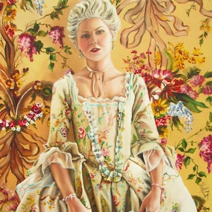 Marie Antoinette art Print , rococo style , French provincial art, movie inspired art