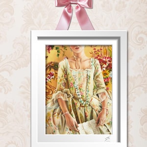 Rococo Reverie - Marie Antoinette inspired art print