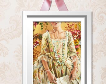 Rococo Reverie - Marie Antoinette inspired art print