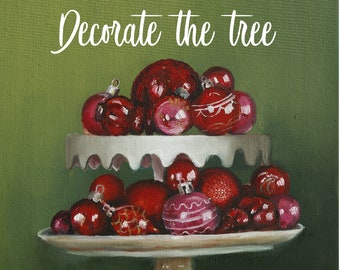 Alexa Decorate the tree , Christmas ornaments wall art ,holiday wall art decor