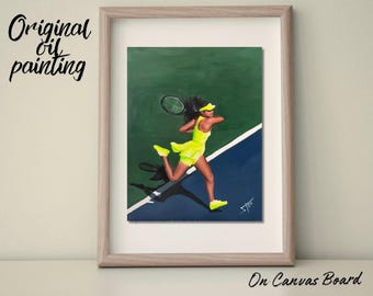 Tenis Pintura al óleo original - 11x14” sobre lienzo “Punto de quiebre”