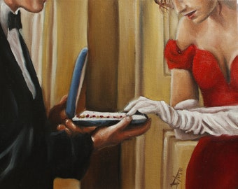 Pretty woman Art print | couple love art