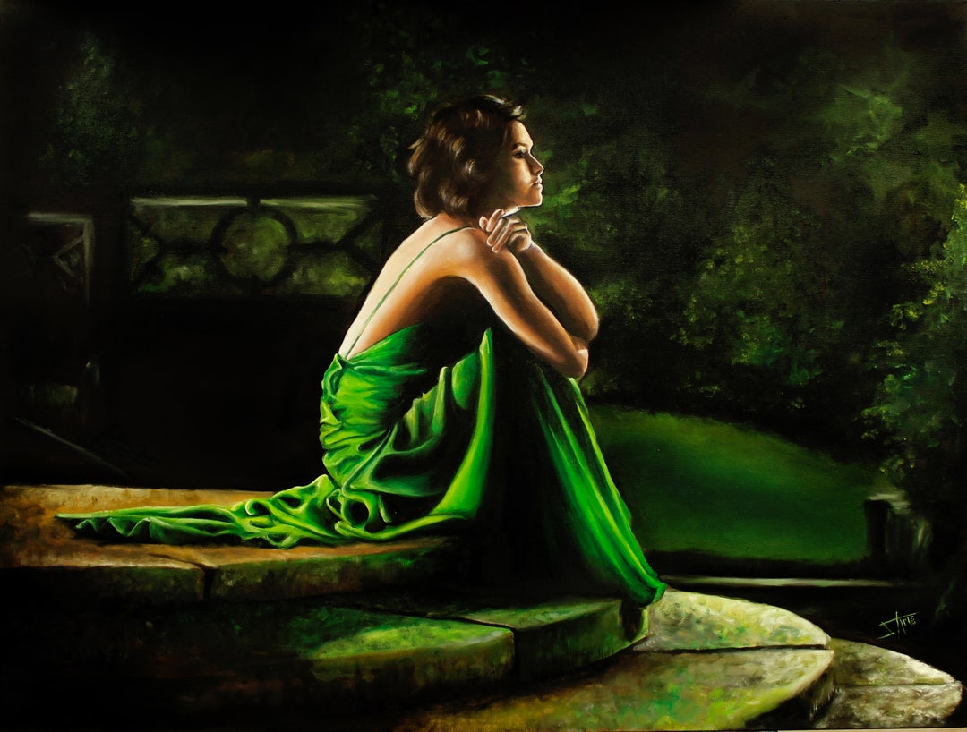 Cecilia in Atonement Art Print, Famous Green Dress - Etsy