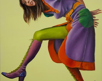 Shelley Duval Art: Mid-Century Modern 70s Ölgemälde