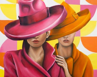 La Tribu-Hermandad, Pintura original al óleo y acrílico sobre lienzo