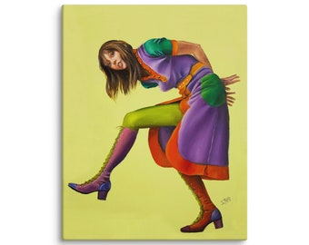 Shelley Duvall, Impresión en lienzo a partir de una pintura al óleo original.