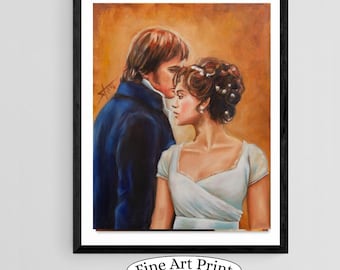 Impresión artística de Orgullo y prejuicio a partir de una pintura al óleo original