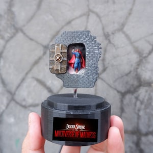 LED lamp Glass Dome - inspired Strange multiverse of madnes action figure - statue - mini diorama - Special  Gift - movie merchandise