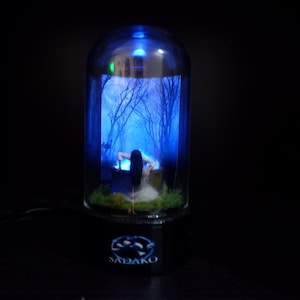 LED lamp Glass Dome - Sadako the ring - Japan korea america Horror -well scene  diorama - Special  Gift - merchandise