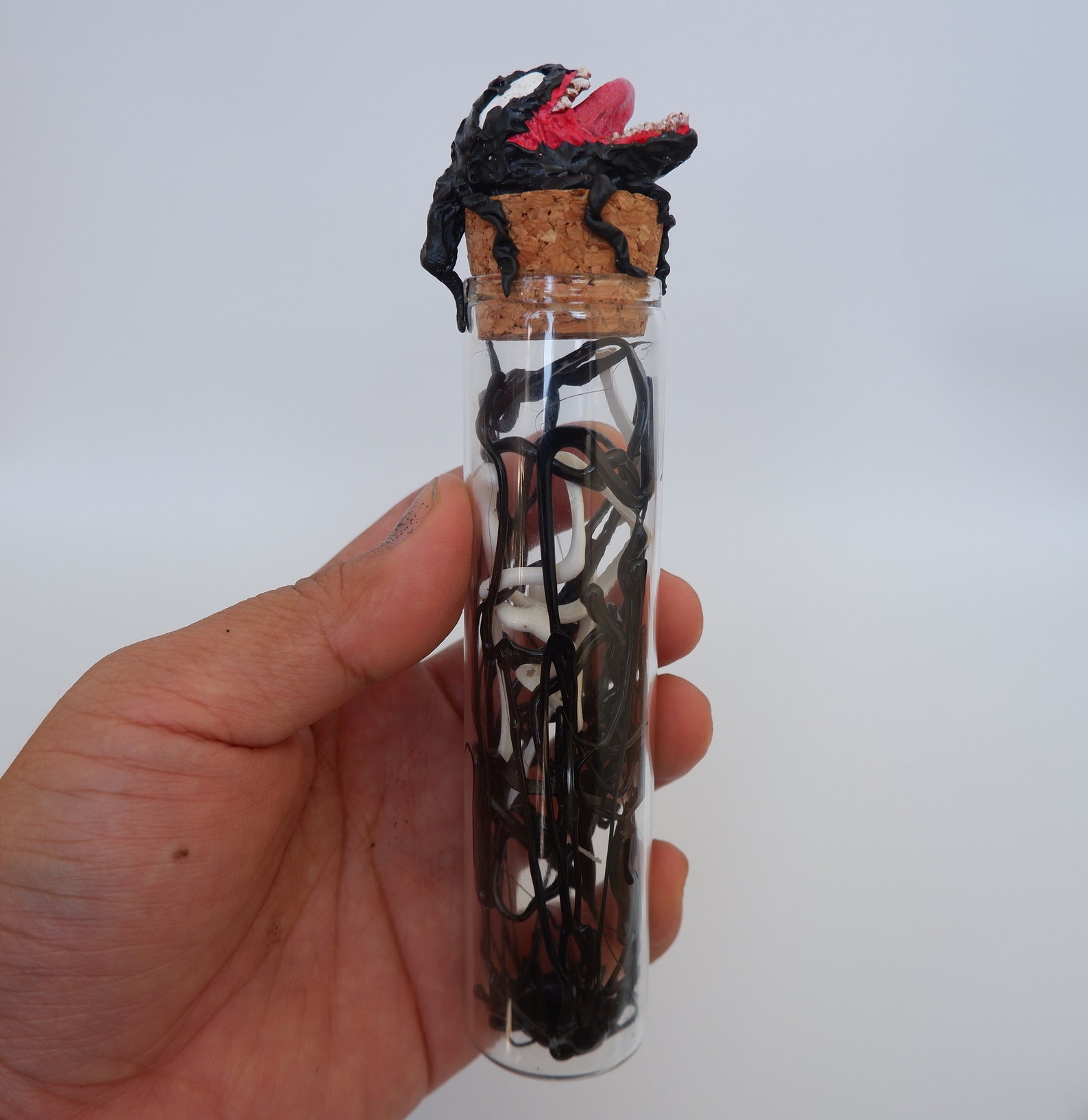 Baby Venom symbiote out from bottle jar laboratorium specimen Etsy