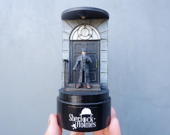 Tariff include -Glass Dome - Diorama detective sherlock holmes 221B -  With LED Light up Glow - Inspired from Famous detective novel
