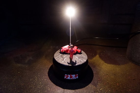 Akira Kaneda Bike Mini Figure Diorama Glass Dome - Base on